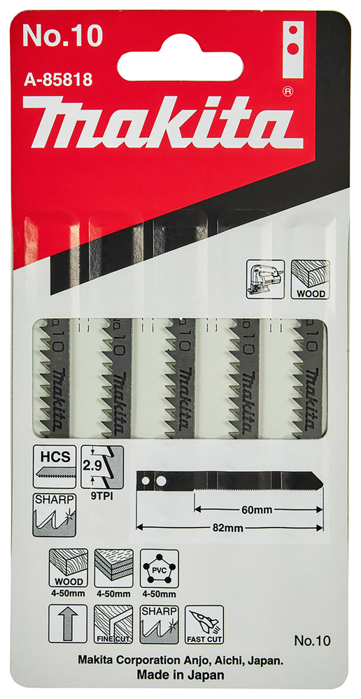 Jig saw blade No.10 cutting