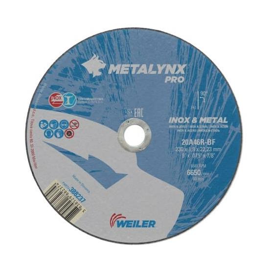 Stainless Steel Grinding Disc 9" (230 × 6.5 × 22 mm) – Inox