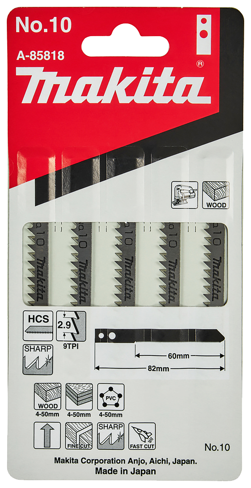 Jig saw blade No.10 cutting