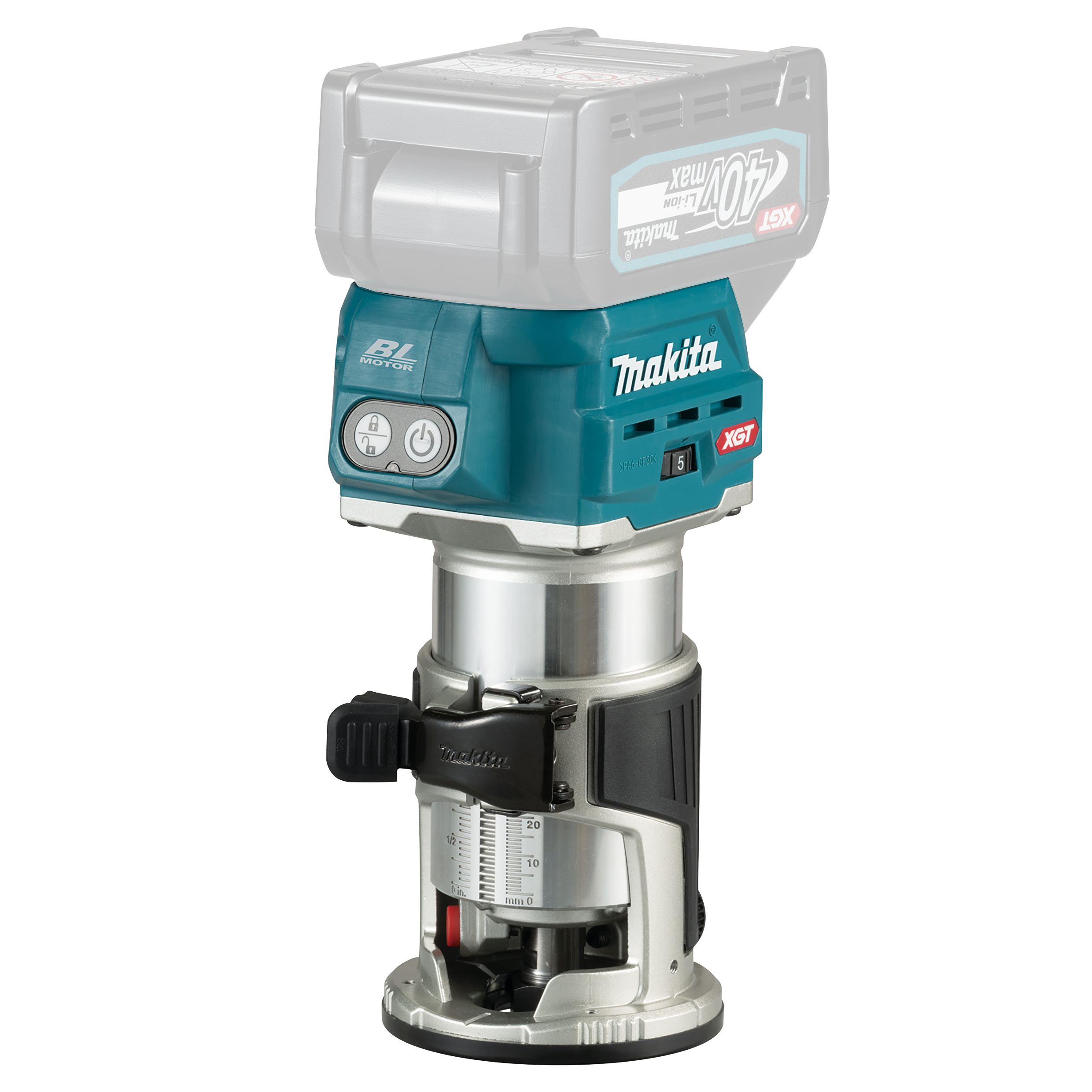 Makita RT001GZ04 40V Max XGT Cordless Trimmer/Router 6/8mm (1 Battery + Charger)