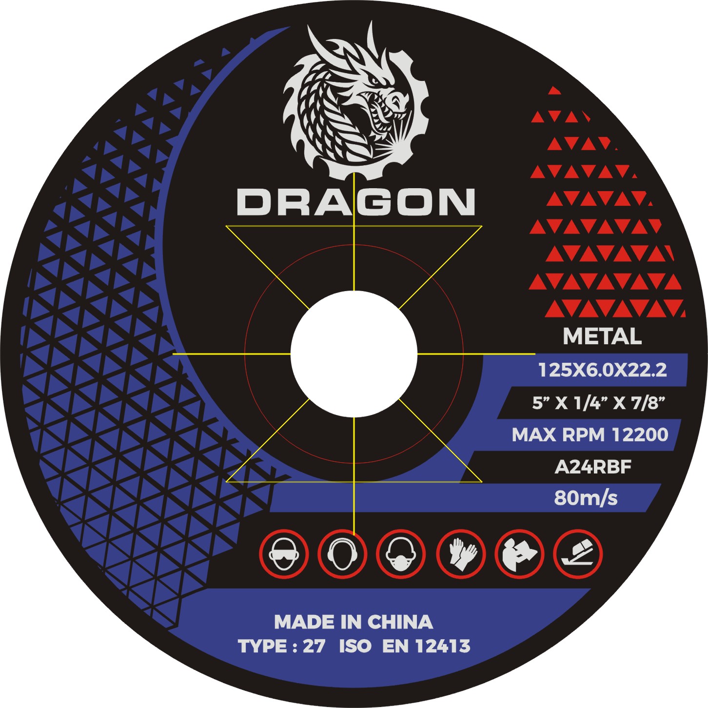 Metal Grinding Disc 5" for steel