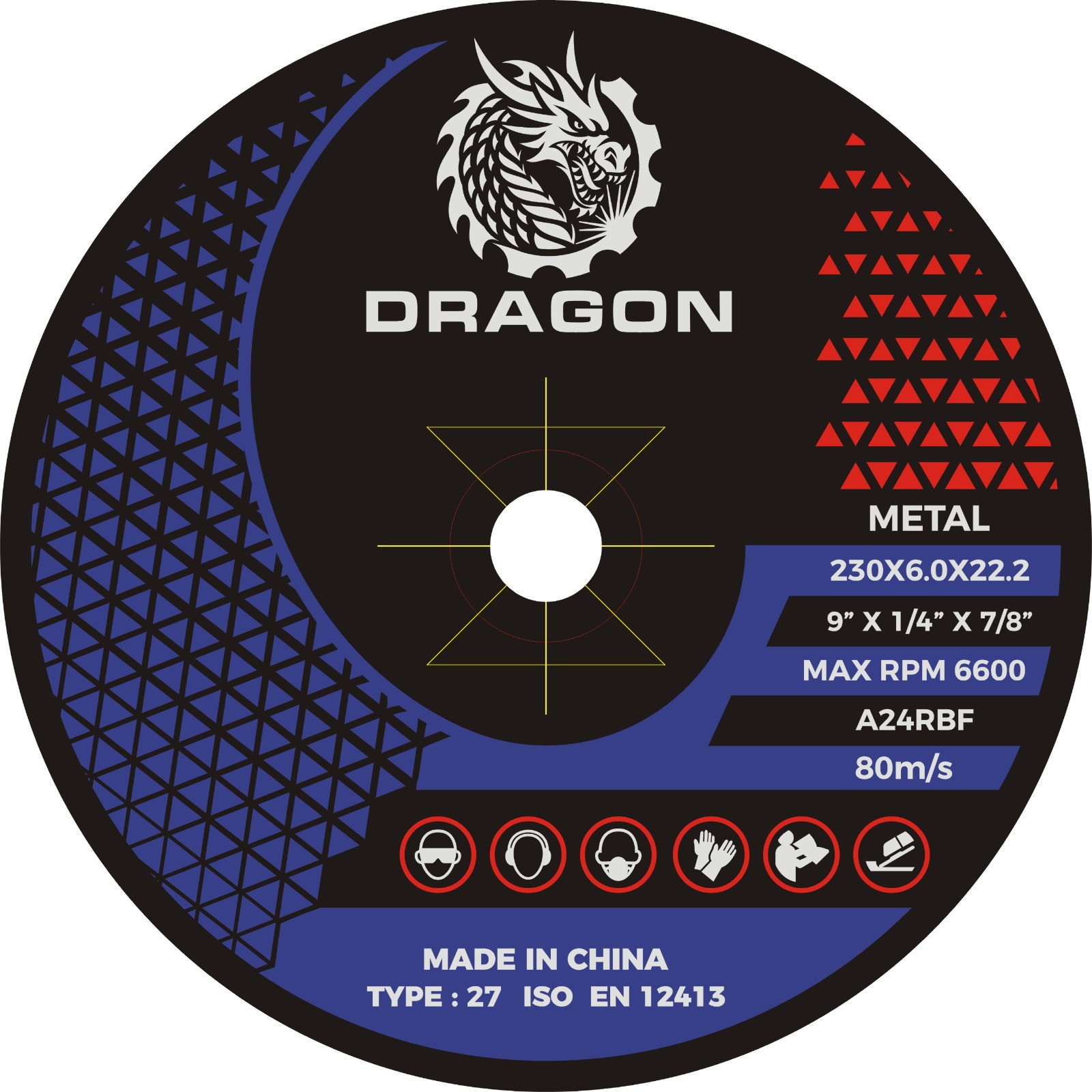 Metal Grinding Disc 9" for steel